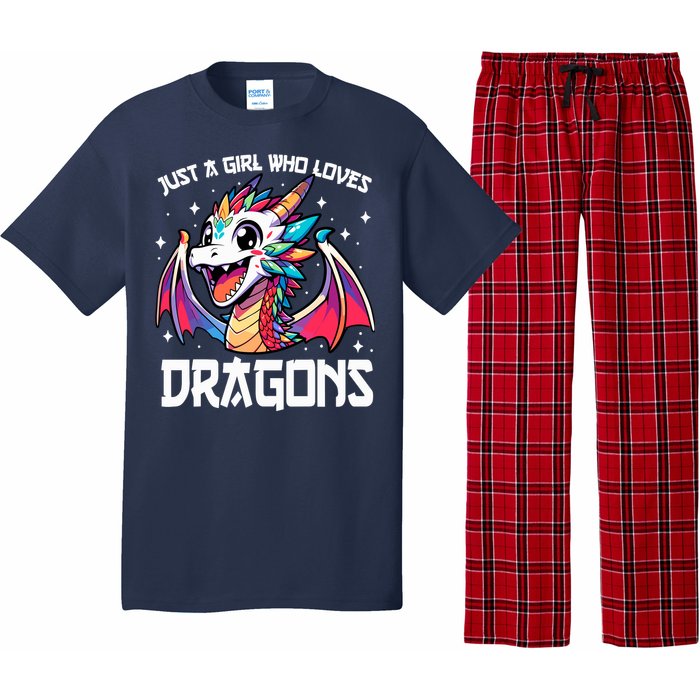 Just A Girl Who Loves Dragons Anime Lover Girl Pajama Set