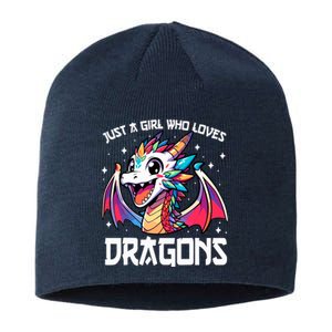 Just A Girl Who Loves Dragons Anime Lover Girl Sustainable Beanie