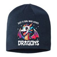 Just A Girl Who Loves Dragons Anime Lover Girl Sustainable Beanie