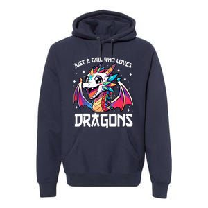 Just A Girl Who Loves Dragons Anime Lover Girl Premium Hoodie