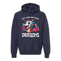 Just A Girl Who Loves Dragons Anime Lover Girl Premium Hoodie