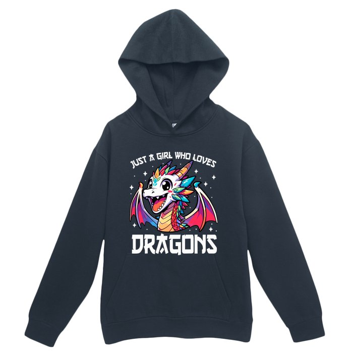 Just A Girl Who Loves Dragons Anime Lover Girl Urban Pullover Hoodie