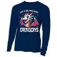 Just A Girl Who Loves Dragons Anime Lover Girl Cooling Performance Long Sleeve Crew