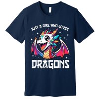 Just A Girl Who Loves Dragons Anime Lover Girl Premium T-Shirt