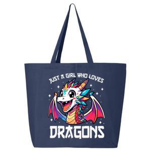 Just A Girl Who Loves Dragons Anime Lover Girl 25L Jumbo Tote