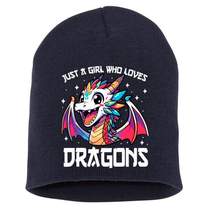 Just A Girl Who Loves Dragons Anime Lover Girl Short Acrylic Beanie