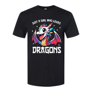 Just A Girl Who Loves Dragons Anime Lover Girl Softstyle CVC T-Shirt