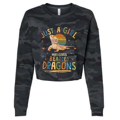 Just A Girl Who Loves Bearded Dragons Cropped Pullover Crew