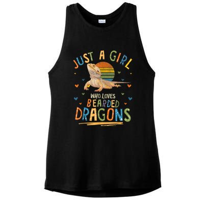 Just A Girl Who Loves Bearded Dragons Ladies PosiCharge Tri-Blend Wicking Tank