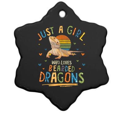 Just A Girl Who Loves Bearded Dragons Ceramic Star Ornament