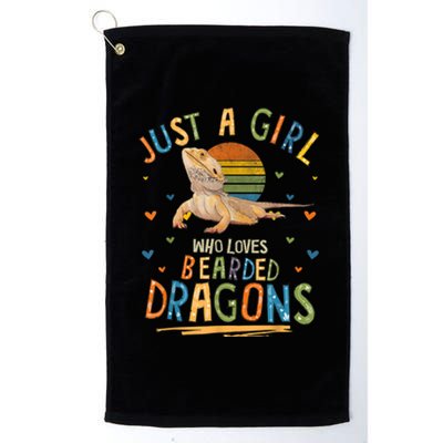 Just A Girl Who Loves Bearded Dragons Platinum Collection Golf Towel