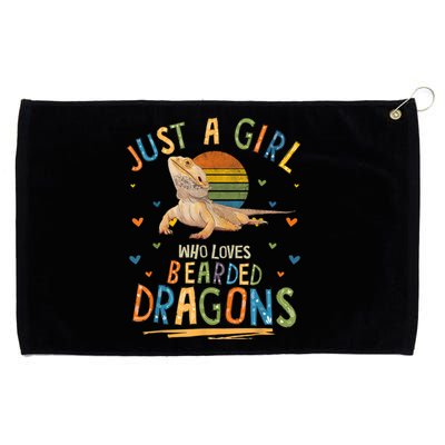 Just A Girl Who Loves Bearded Dragons Grommeted Golf Towel