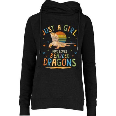 Just A Girl Who Loves Bearded Dragons Womens Funnel Neck Pullover Hood