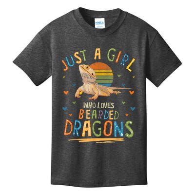 Just A Girl Who Loves Bearded Dragons Kids T-Shirt