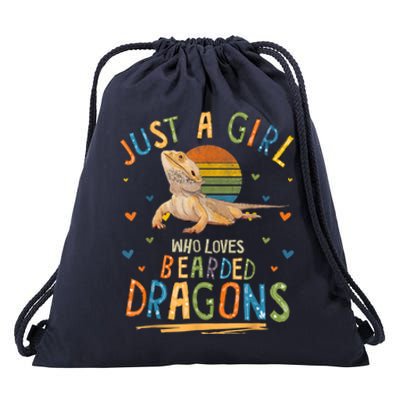 Just A Girl Who Loves Bearded Dragons Drawstring Bag