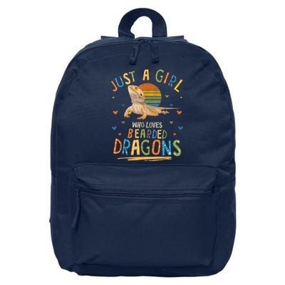 Just A Girl Who Loves Bearded Dragons 16 in Basic Backpack