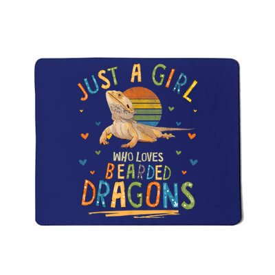 Just A Girl Who Loves Bearded Dragons Mousepad