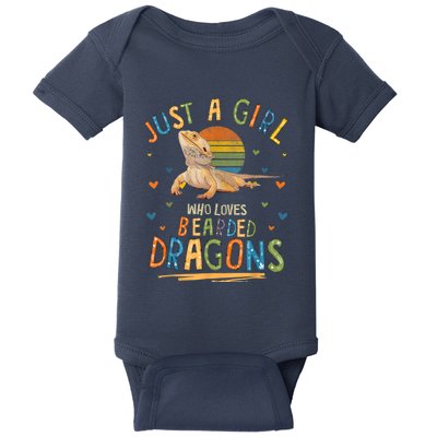 Just A Girl Who Loves Bearded Dragons Baby Bodysuit