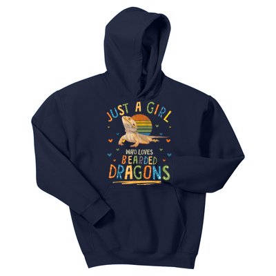 Just A Girl Who Loves Bearded Dragons Kids Hoodie