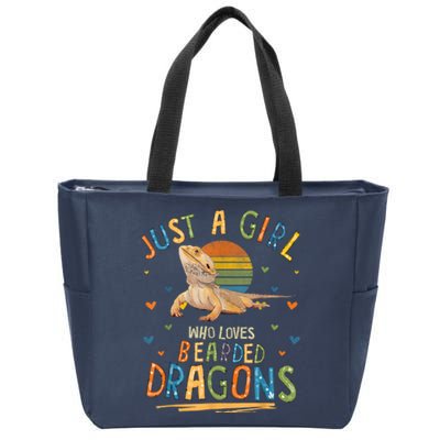 Just A Girl Who Loves Bearded Dragons Zip Tote Bag