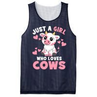 Just A Girl Who Loves Cows Cute Cow Lover Cow Print Mesh Reversible Basketball Jersey Tank