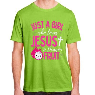 Just A Girl Who Loves Jesus And Dragon Fruit Christian Kawai Adult ChromaSoft Performance T-Shirt