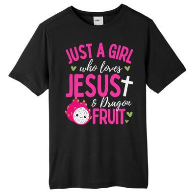 Just A Girl Who Loves Jesus And Dragon Fruit Christian Kawai Tall Fusion ChromaSoft Performance T-Shirt