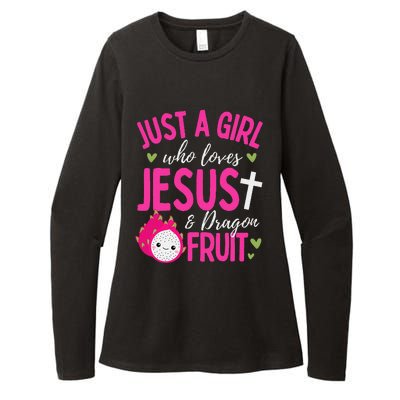 Just A Girl Who Loves Jesus And Dragon Fruit Christian Kawai Womens CVC Long Sleeve Shirt