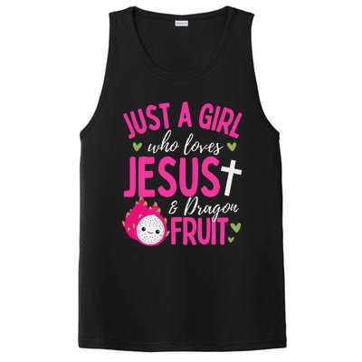 Just A Girl Who Loves Jesus And Dragon Fruit Christian Kawai PosiCharge Competitor Tank