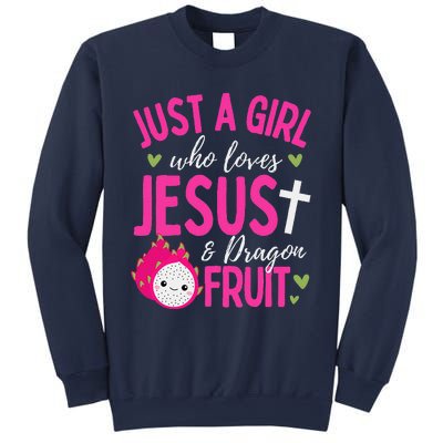 Just A Girl Who Loves Jesus And Dragon Fruit Christian Kawai Sweatshirt