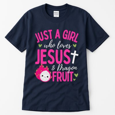 Just A Girl Who Loves Jesus And Dragon Fruit Christian Kawai Tall T-Shirt