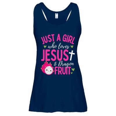 Just A Girl Who Loves Jesus And Dragon Fruit Christian Kawai Ladies Essential Flowy Tank