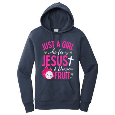 Just A Girl Who Loves Jesus And Dragon Fruit Christian Kawai Women's Pullover Hoodie