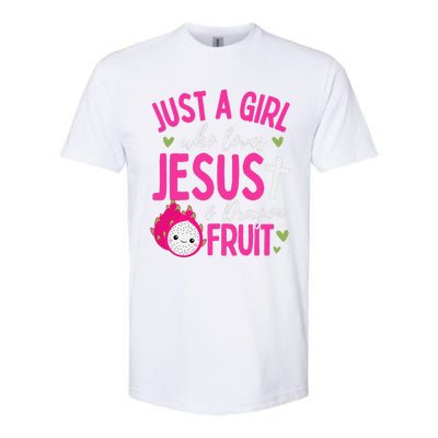 Just A Girl Who Loves Jesus And Dragon Fruit Christian Kawai Softstyle CVC T-Shirt