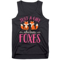 Just A Girl Who Loves Foxes Animal Lover Cute Fox Tank Top