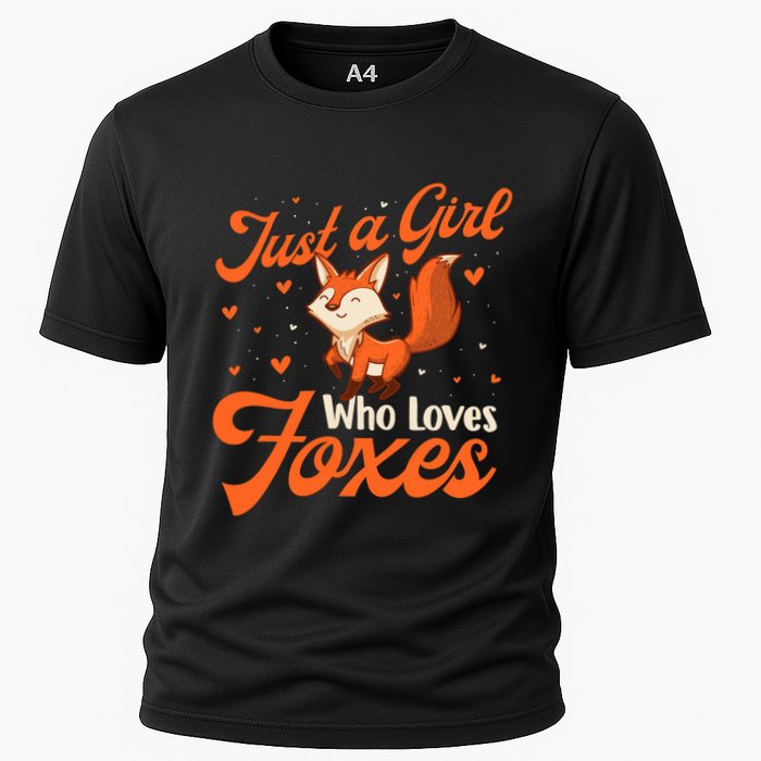Just A Girl Who Loves Foxes Fox Lover Zookeeper Cooling Performance Crew T-Shirt