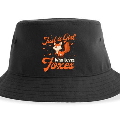 Just A Girl Who Loves Foxes Fox Lover Zookeeper Sustainable Bucket Hat