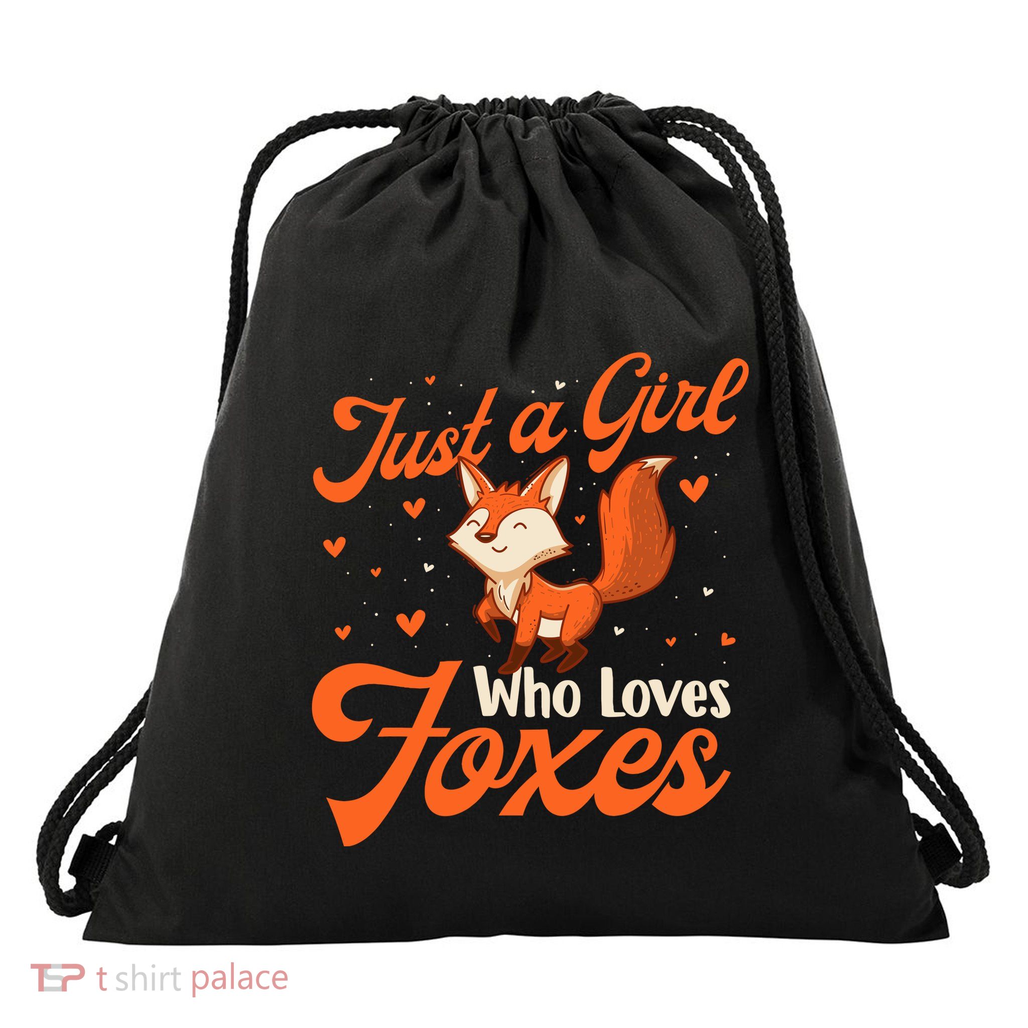 Just A Girl Who Loves Foxes Fox Lover Zookeeper Drawstring Bag