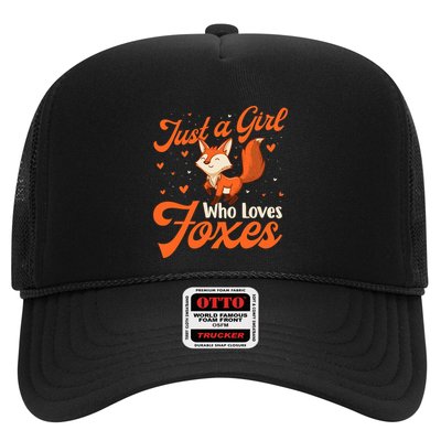 Just A Girl Who Loves Foxes Fox Lover Zookeeper Trucker Hat