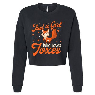 Just A Girl Who Loves Foxes Fox Lover Zookeeper Cropped Pullover Crew