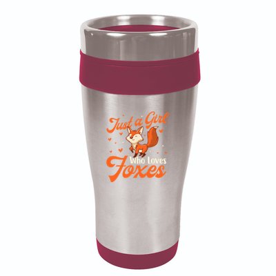 Just A Girl Who Loves Foxes Fox Lover Zookeeper 16oz Travel Tumbler