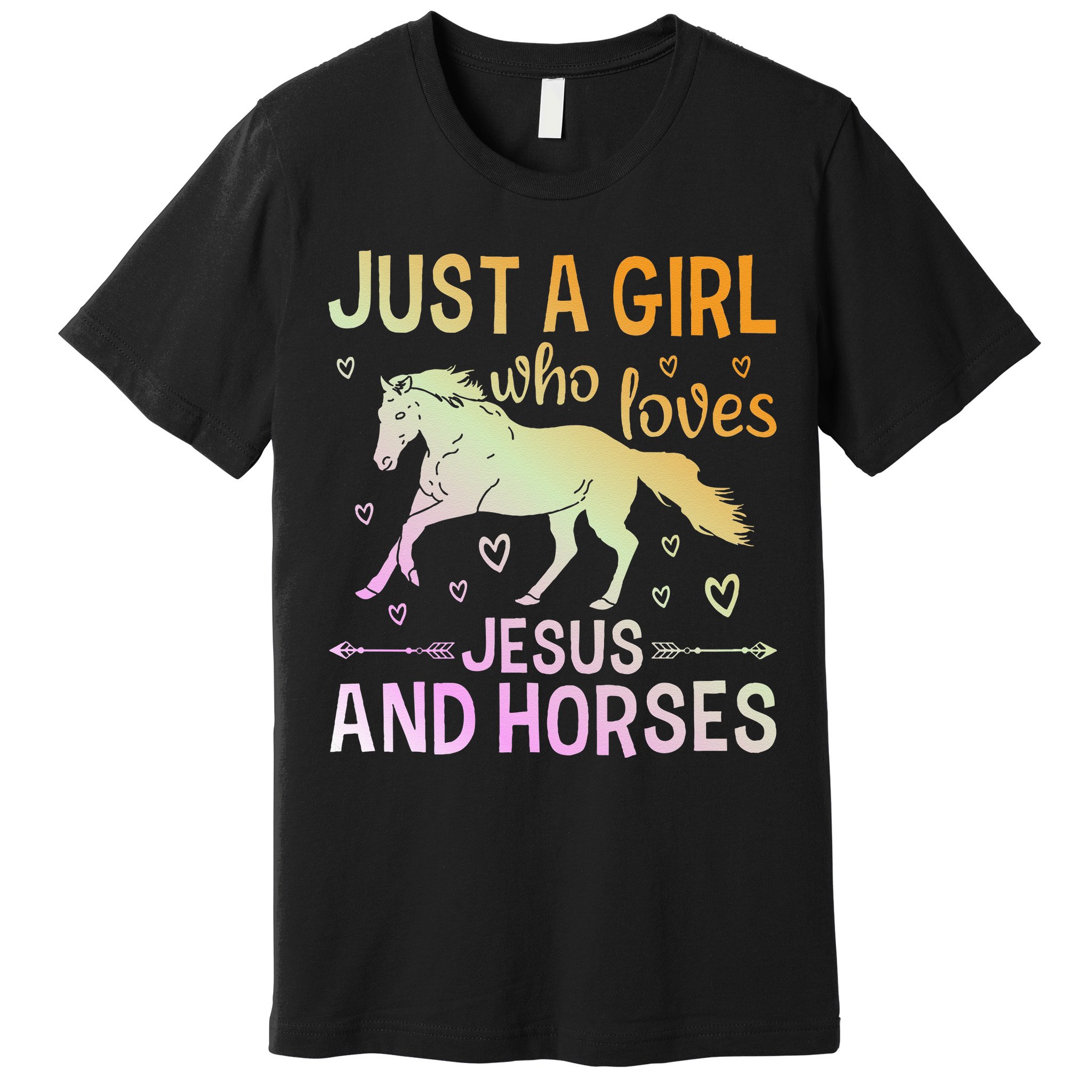 Just A Girl Who Loves Jesus And Horses Premium T-Shirt