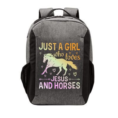 Just A Girl Who Loves Jesus And Horses Vector Backpack