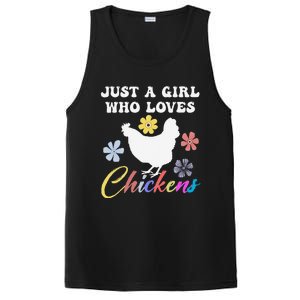 Just A Girl Who Loves Chickens Girl Farmer PosiCharge Competitor Tank