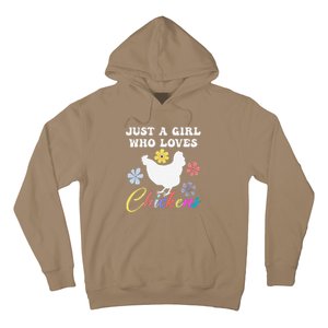 Just A Girl Who Loves Chickens Girl Farmer Hoodie