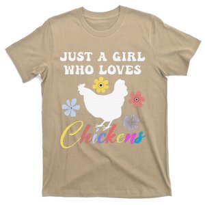 Just A Girl Who Loves Chickens Girl Farmer T-Shirt