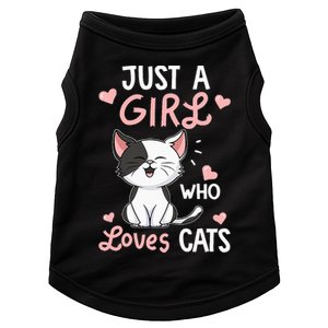 Just A Girl Who Loves Cats Cute Cat Lover Gifts Doggie Tank