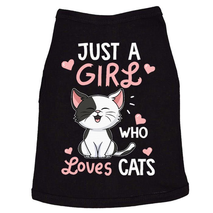 Just A Girl Who Loves Cats Cute Cat Lover Gifts Doggie Tank