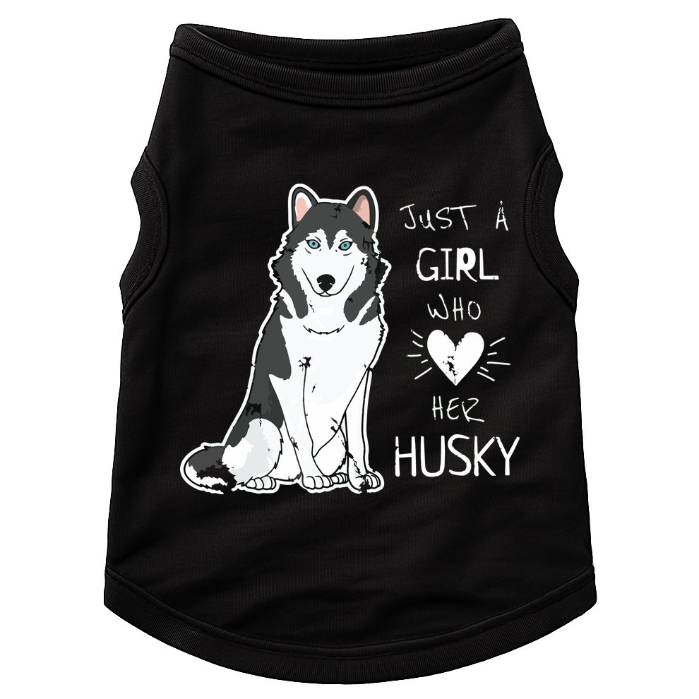 Just A Girl Who Loves Her Husky Dog Puppy Love Doggie Tank
