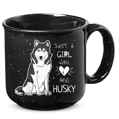 Just A Girl Who Loves Her Husky Dog Puppy Love 15oz Campfire Ceramic Mug